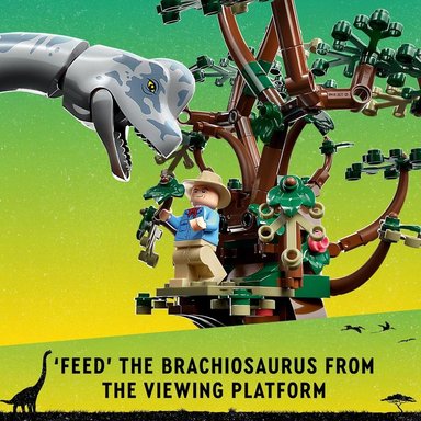 LEGO JURASSIC WORLD BRACHIOSAURUS DISCOVERY SET CON DINOSAURIO Y JEEP - 6