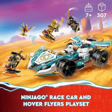 LEGO NINJAGO ZANE DRAGÓN POWER SPINJITZU RACE CAR CON 4 MINIFIGURAS - 2