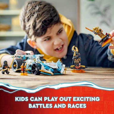 LEGO NINJAGO ZANE DRAGÓN POWER SPINJITZU RACE CAR CON 4 MINIFIGURAS - 3