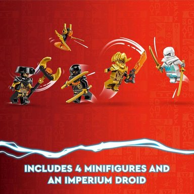 LEGO NINJAGO ZANE DRAGÓN POWER SPINJITZU RACE CAR CON 4 MINIFIGURAS - 4
