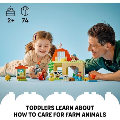 LEGO DUPLO CUIDADO DE ANIMALES EN LA GRANJA, SET EDUCATIVO PARA NIÑOS - 2