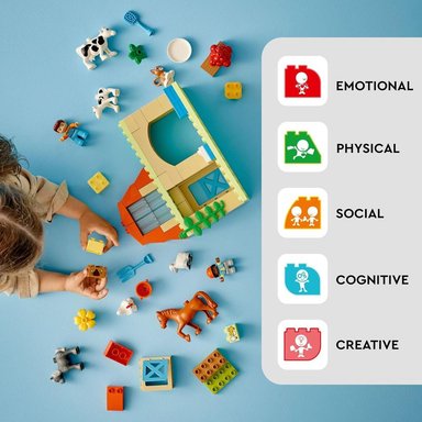 LEGO DUPLO CUIDADO DE ANIMALES EN LA GRANJA, SET EDUCATIVO PARA NIÑOS - 3