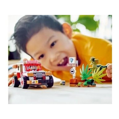 LEGO JURASSIC PARK EMBOSCADA DEL DILOFOSAURIO SET CON DINOSAURIO Y JEEP - 2