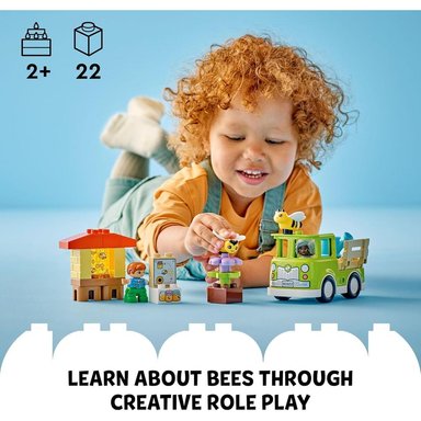 LEGO DUPLO CUIDADO DE ABEJAS Y COLMENAS, JUGUETE EDUCATIVO PARA PREESCOLARES 2+ - 2