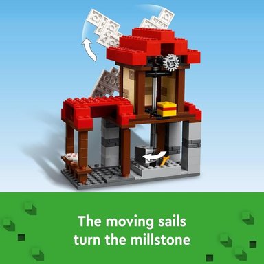 LEGO MINECRAFT GRANJA DE MOLINOS DE VIENTO CON 3 MINIFIGURAS, SET COLECCIONABLE - 4