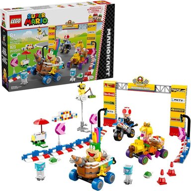 LEGO SUPER MARIO MARIO KART BABY PEACH Y CIRCUITO DE GRAN PREMIO