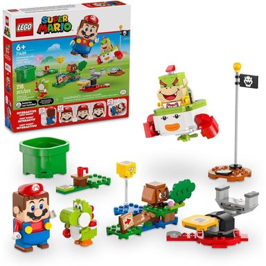 LEGO SUPER MARIO ADVENTURES CON MARIO Y COCHE PAYASO DE BOWSER JR.