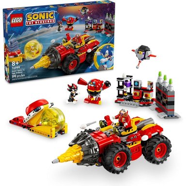 LEGO SONIC SUPER SONIC VS EGG DRILLSTER CON SHADOW Y DR. EGGMAN