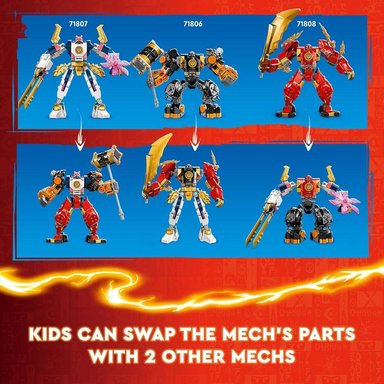 LEGO NINJAGO SORA'S ELEMENTAL TECH MECH, FIGURA PERSONALIZABLE PARA NIÑOS - 3