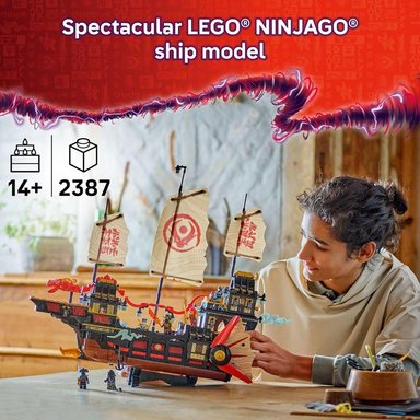 LEGO NINJAGO EL TEMPLO DE LA RECOMPENSA, SET CON BARCO Y 6 MINIFIGURAS - 2