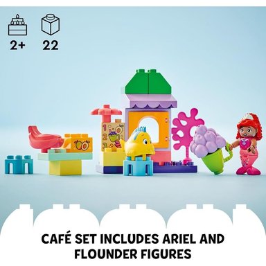 LEGO DUPLO DISNEY ARIEL Y FLOUNDER, PUESTO DE CAFÉ EDUCATIVO PARA NIÑOS - 4