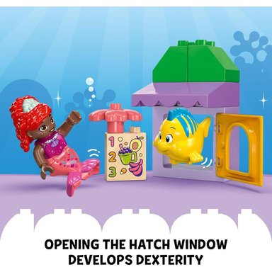 LEGO DUPLO DISNEY ARIEL Y FLOUNDER, PUESTO DE CAFÉ EDUCATIVO PARA NIÑOS - 5