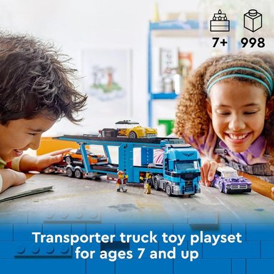 CAMIÓN PORTACOCHES LEGO CITY CON COCHES DEPORTIVOS, SEMIRREMOLQUE - 3