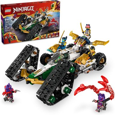 LEGO NINJAGO JUEGO NINJA 4 EN 1, INCLUYE PLANEADOR Y 6 FIGURAS