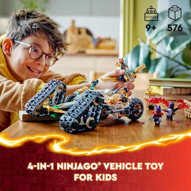 LEGO NINJAGO JUEGO NINJA 4 EN 1, INCLUYE PLANEADOR Y 6 FIGURAS - 2