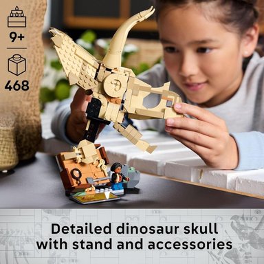 LEGO JURASSIC WORLD CRÁNEO DE TRICERATOPS CON FÓSILES DE DINOSAURIOS - 2