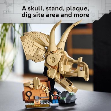 LEGO JURASSIC WORLD CRÁNEO DE TRICERATOPS CON FÓSILES DE DINOSAURIOS - 3