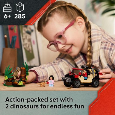 LEGO JURASSIC WORLD RAPTOR ESCAPE TODOTERRENO, SET CON FIGURAS DE DINOSAURIOS - 2