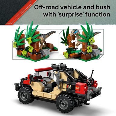 LEGO JURASSIC WORLD RAPTOR ESCAPE TODOTERRENO, SET CON FIGURAS DE DINOSAURIOS - 3