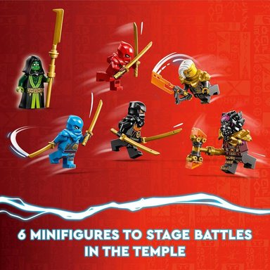 LEGO NINJAGO TEMPLO DEL DRAGÓN CON 6 MINIFIGURAS Y SET DE CONSTRUCCIÓN - 6