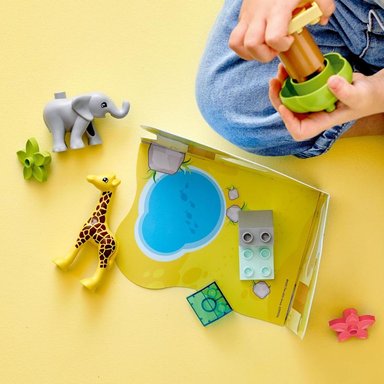 LEGO DUPLO ANIMALES SALVAJES DE ÁFRICA JUGUETE EDUCATIVO CON ELEFANTE Y JIRAFA - 3