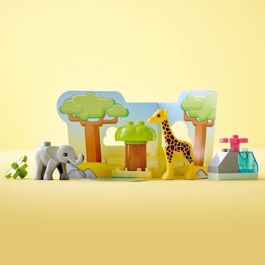 LEGO DUPLO ANIMALES SALVAJES DE ÁFRICA JUGUETE EDUCATIVO CON ELEFANTE Y JIRAFA - 4