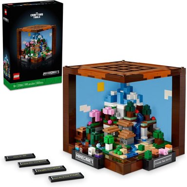 LEGO MINECRAFT LA MESA DE CREACIÓN, SET COLECCIONABLE CON FIGURAS Y BIOMAS