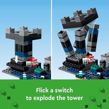 LEGO MINECRAFT SET DE BATALLA EN LAS PROFUNDIDADES OSCURAS CON GUARDIÁN Y COFRE - 4