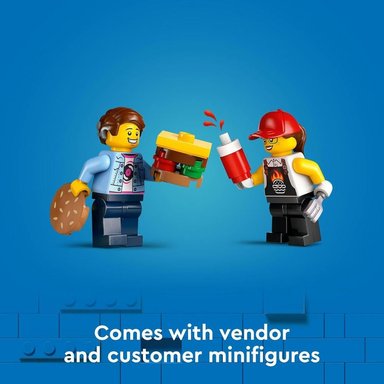 LEGO CITY CAMIÓN DE HAMBURGUESAS CON COCINA, MINIFIGURA Y ACCESORIOS, REGALO - 5