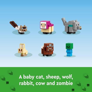 LEGO MINECRAFT SANTUARIO DE ANIMALES CON FIGURAS POPULARES DE MINECRAFT - 3