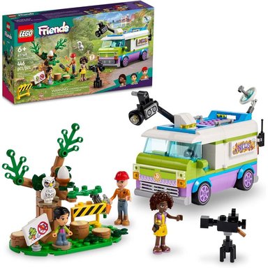 LEGO FRIENDS FURGONETA DE LA REDACCIÓN SET DE CONSTRUCCIÓN CON ACCESORIOS DE NOTICIAS Y MINIFIGURAS - 1