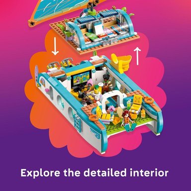 LEGO FRIENDS BARCO DE AVENTURAS, CONSTRUCCIÓN CON DELFINES Y MINIMUÑECAS - 3