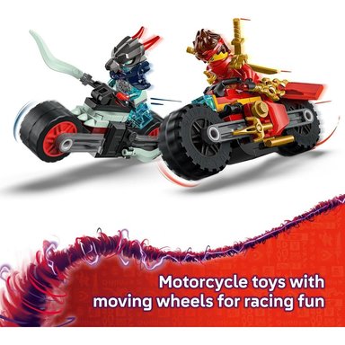 LEGO NINJAGO KAI CARRERA DE MOTOS, BLOQUES DE CONSTRUCCIÓN CON 2 MINIFIGURAS - 3