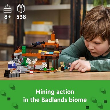 LEGO MINECRAFT MINA DE BADLANDS, SET DE EXPLORACIÓN CON MINIFIGURAS - 2