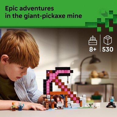 LEGO MINECRAFT LA MINA DEL PICO, MINIFIGURAS ALEX, MINERO Y ARAÑA ERRANTE - 2