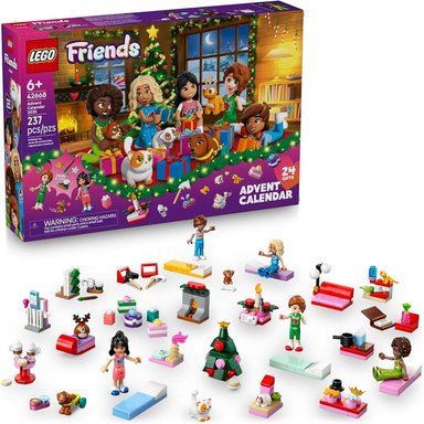 CALENDARIO DE ADVIENTO LEGO FRIENDS 2025, 24 SORPRESAS CON MINIMUÑECAS Y MASCOTAS - 1