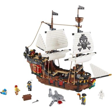 LEGO CREATOR 3 EN 1 BARCO PIRATA RECONSTRUIBLE COMO POSADA O ISLA CALAVERA
