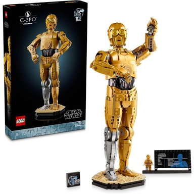 LEGO STAR WARS C-3PO, FIGURA CONSTRUIBLE Y DECORATIVA PARA FANS Y COLECCIONISTAS