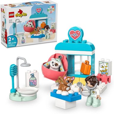 LEGO DUPLO TOWN CLÍNICA VETERINARIA CON PERRO, GATO Y VETERINARIO - 1