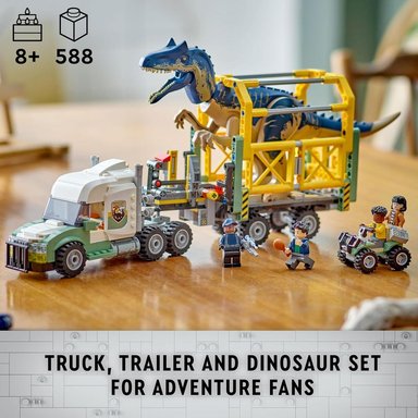 LEGO JURASSIC WORLD CAMIÓN DE TRANSPORTE DE ALOSAURIOS CON MINIFIGURAS - 2