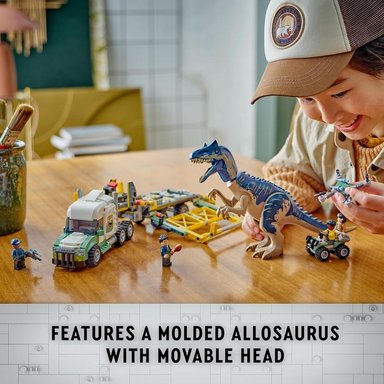 LEGO JURASSIC WORLD CAMIÓN DE TRANSPORTE DE ALOSAURIOS CON MINIFIGURAS - 3