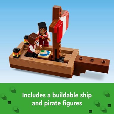 LEGO MINECRAFT VIAJE DEL BARCO PIRATA CON FIGURAS DE PIRATA - 3