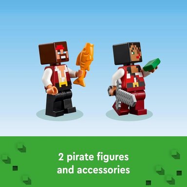 LEGO MINECRAFT VIAJE DEL BARCO PIRATA CON FIGURAS DE PIRATA - 6