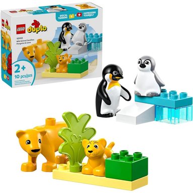 LEGO DUPLO TOWN FAMILIAS DE ANIMALES SALVAJES, PINGÜINOS Y LEONES - 1