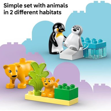 LEGO DUPLO TOWN FAMILIAS DE ANIMALES SALVAJES, PINGÜINOS Y LEONES - 4