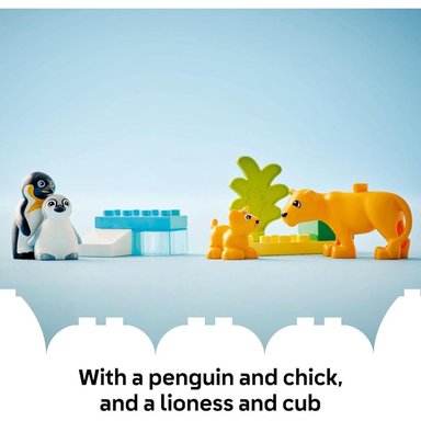 LEGO DUPLO TOWN FAMILIAS DE ANIMALES SALVAJES, PINGÜINOS Y LEONES - 6