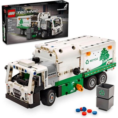 LEGO TECHNIC CAMIÓN DE BASURA ELÉCTRICO MACK LR, JUGUETE DE CONSTRUCCIÓN PARA NIÑOS - 1