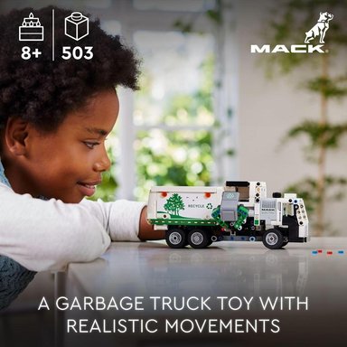 LEGO TECHNIC CAMIÓN DE BASURA ELÉCTRICO MACK LR, JUGUETE DE CONSTRUCCIÓN PARA NIÑOS - 2