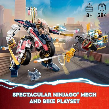 LEGO NINJAGO SORA MOTO MECÁNICA TRANSFORMABLE CON DRAGÓN - 2