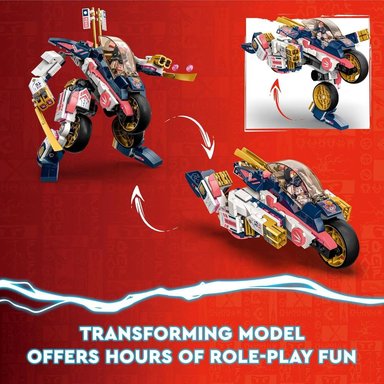 LEGO NINJAGO SORA MOTO MECÁNICA TRANSFORMABLE CON DRAGÓN - 5